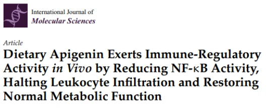 Apigenin's ability to reduce inflammation Apigenin's ability to reduce inflammation